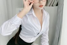 不呆猫-黑丝包臀裙OL[24P+5V-907MB]-美图岛