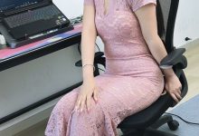 丝韵摄影 NO.3466 嘟嘟 纯欲甜美风 灰色短款针织开衫-美图岛