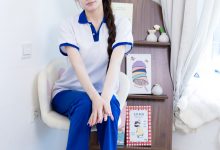 物恋传媒 No.2824 晚舟-板鞋、白棉袜、裸足、校服-美图岛